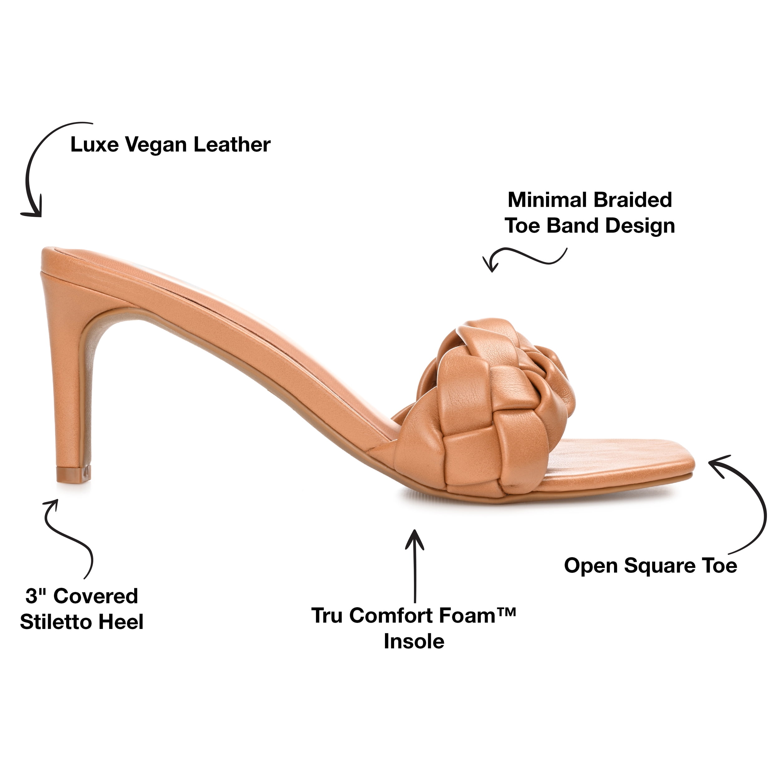 Journee Womens Hattie Open Toe Mid Stiletto Sandals