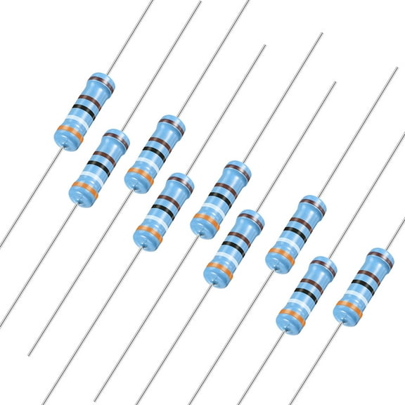 30pcs Metal Film Resistors 3.9K Ω 2W 1%Tolerances 5 Color Bands