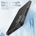 thumbnail image 4 of MonsDirect for 7.6 inch Samsung Galaxy Z Fold 4 5G 2022 Case with S Pen & S Pen Holder, Two Hinge Protection Plating Frame PC Cover, Shell Membrane Integrated Case with Stand & Lens Protection, Black, 4 of 7