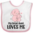thumbnail image 3 of Inktastic Pink Piggies My Great Aunt Loves Me Boys or Girls Baby Bib, 3 of 4