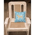 thumbnail image 2 of Carolines Treasures BB3489PW1818 Winter Snowflake Border Terrier Fabric Decorative Pillow, 2 of 2