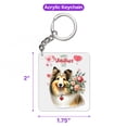 thumbnail image 5 of Happy Valentine's Day Shetland Sheepdog holding flowers Acrylic Keychain Sheltie Dog Lover Gifts Collar Charm Tag Keyring - 03005, 5 of 5