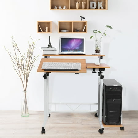 Modern Adjustable Height Mobile Laptop Computer Standing Desk With
