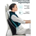 thumbnail image 3 of Ergonomic Lumbar Support Cushion, Memory Foam Car Seat Back Support Office Chair, Backrest with Anti-Static Coating and Adjustable Double Straps, Blac, 3 of 5