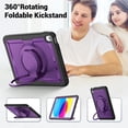 thumbnail image 7 of XYX Case for iPad (A16) 11th Gen 2025/ iPad 10th Gen 10.9 Inch 2022 with Rotating Stand, Shoulder Strap, 2in1 Shockproof Cover, Purple, 7 of 7