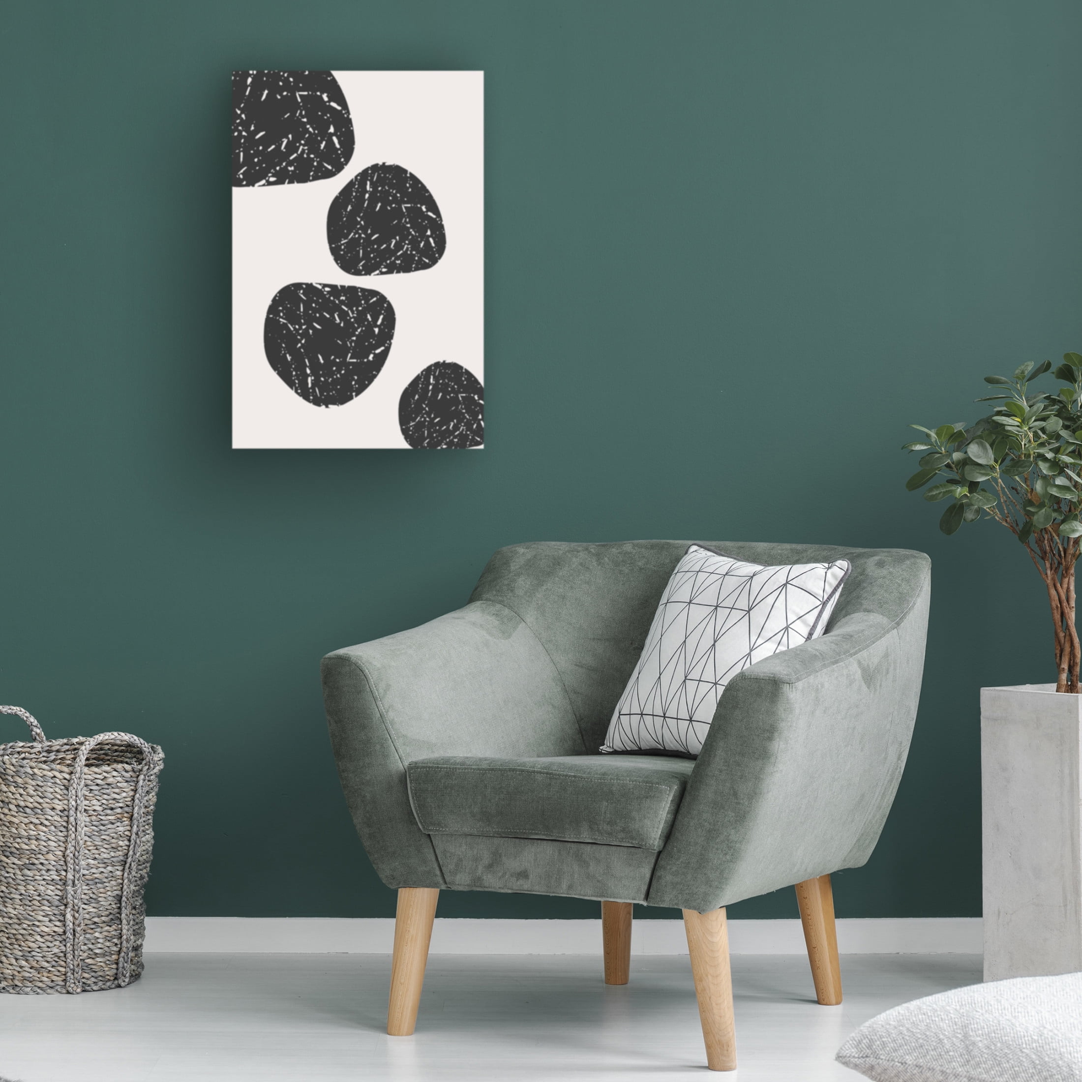 Trademark Fine Art Sally Ann Moss Black Rock Canvas Wall Art
