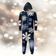 thumbnail image 2 of Fgnfyis Family Pajamas Matching Sets Christmas Snowflake Print Hooded One Piece Pajamas Jumpsuit Loungewear, 2 of 6