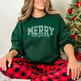 thumbnail image 4 of Merry Christmas Varsity Checkered - Sweatshirt, 4 of 9
