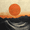 Bauhaus Sun Wave Abstract Minimalist Art, variant on Qisvanset 12x16 Inch Framed Canvas Wall Art Watercolor Brown Pelican Ready To Hang Nature Home Wall Decor