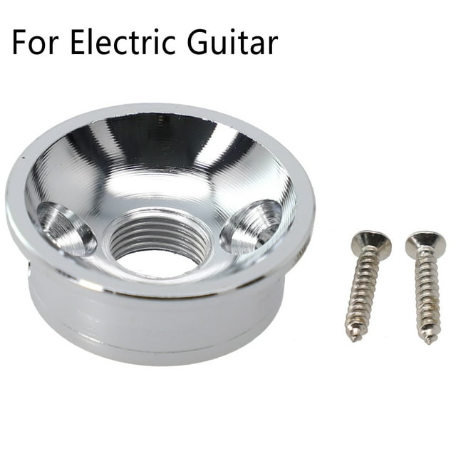 Mosiee Electric Guitar Bass Jack Socket Gold Silver Tl Metal Socket Plate For Electric Guitar With Screw Professional Guitar Accessory