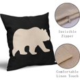 thumbnail image 6 of Bear Decorative Outdoor Pillow Covers 24x24 Inch Pack of 2 Modern Black Bear Throw Pillow Covers Mountain Forest Southwest Pillowcase Square Linen Cushion Cover for Bedroom Sofa Couch Home Decor, 6 of 6