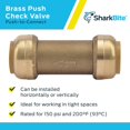 thumbnail image 4 of Válvula de retención SharkBite U2016-0000LFA 3/4" Push to Connect, 4 of 5