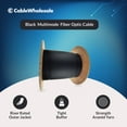 thumbnail image 6 of 2 Fiber Indoor Outdoor Fiber Optic Cable, Multimode 62.5/125 Black, Riser Rated, Spool, 1000 Foot, 6 of 7
