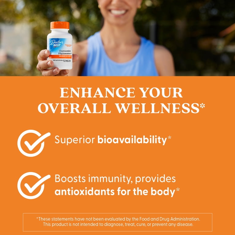 Doctor's Best Curcumin Phytosome with Meriva, Non-GMO, Vegan