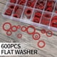 thumbnail image 5 of 600pcs Fibre Washer Kit 12 Size Red Steel Paper Fiber Flat Washer Kit Flat Ring Seal Assortment Kit Wuqx, 5 of 5