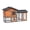 Orange/Black, variant on Predator Proof Outdoor 2 Story Duck Condo with Weatherproof Brooder,Duck Hutch with Wire Mesh Run,58",Orange with Black