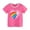 Pink, variant on Hiijoy Toddler Girls Tshirt Heart Print Short Sleeved Breathable T Shirt Children'S Casual T-Shirt