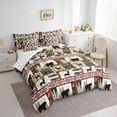thumbnail image 4 of Manfei Rustic Bear Elk Deer 7pcs Bedding Comforter Set, Western Bohemian Aztec Queen Bedding Sets, Country Animal Reversible Queen Sheet Sets, Breathable Home Decor, 4 of 8