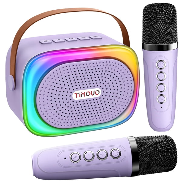 Máquina de Karaoke Mini Portátil con Bocina Bluetooth TiMOVO Morada