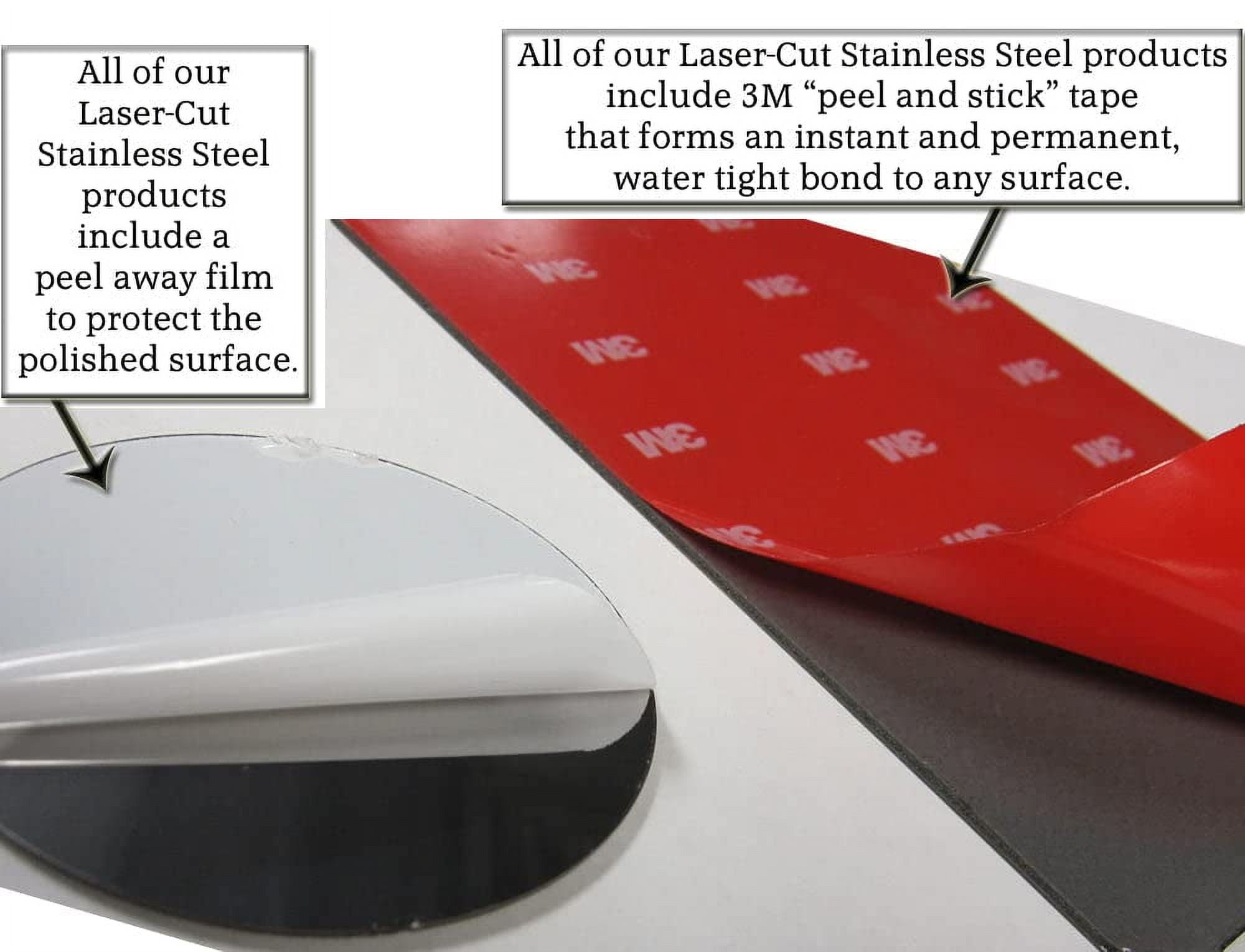 QAA part GC62310 is a 1 piece Stainless Steel Gas Door Cover Trim that is compatible with Ford Maverick 2022-2024