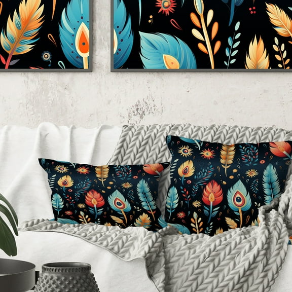 Designart "Nomadic Mosaic II" Paisley Printed Throw Pillow