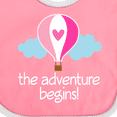 thumbnail image 4 of Inktastic The Adventure Begins Hot Air Balloon Girls Girls Baby Bib, 4 of 4