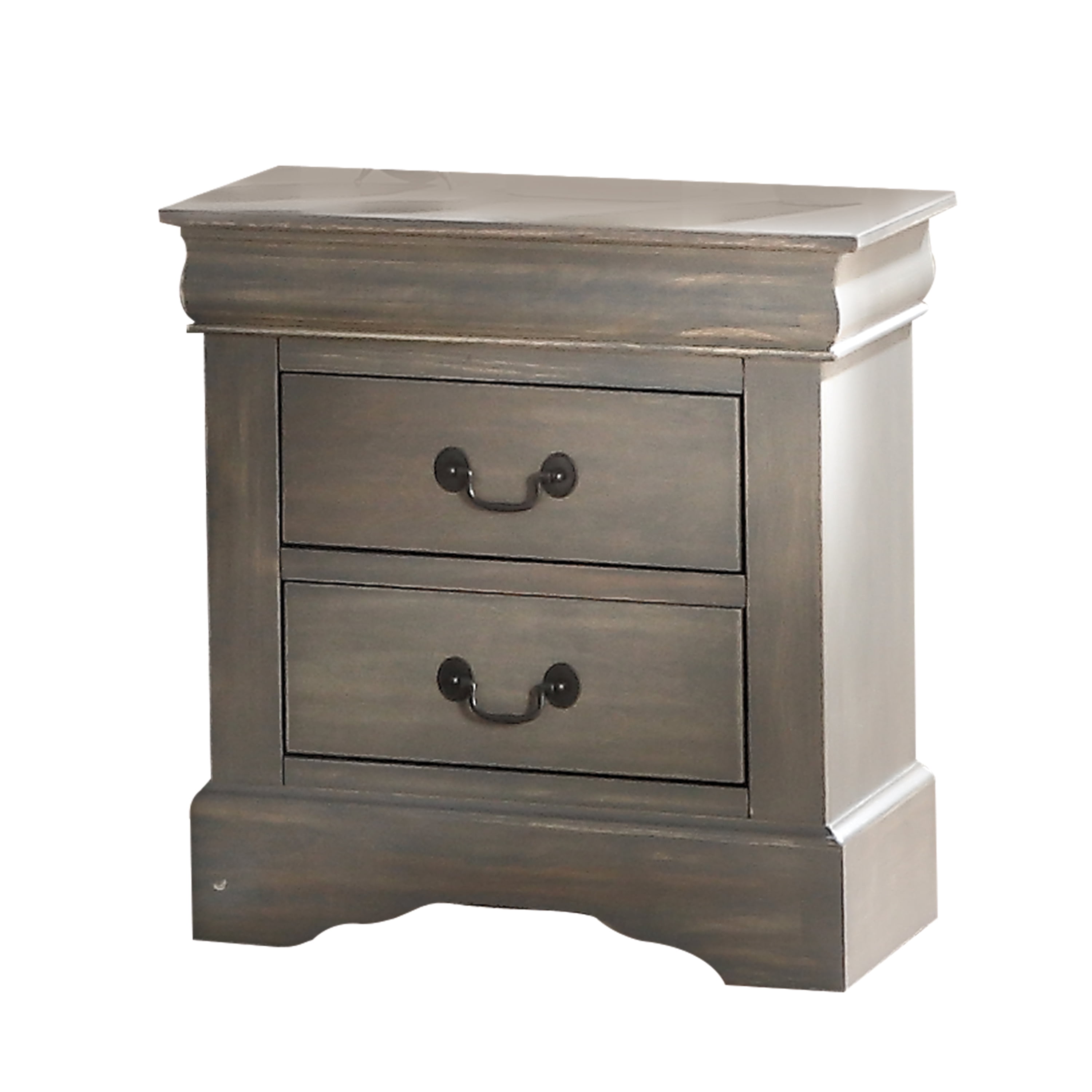 Louis Phillipe 2-drawer Wooden Nightstand - Yahoo Shopping