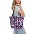 thumbnail image 6 of KLL Tote Bag for Women cute Skull rainbow mushroom Print Shopping Grocery Reusable Bags for Office School Shopping Travel, 6 of 6