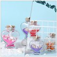 thumbnail image 5 of Masteelf Heart Shaped Glass Bottles with Cork Stoppers for DIY Crafts and Home Decor Small Transparent Bottles 5 Pieces, 5 of 8