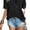 Black, variant on Casual Plain Top Off the Shoulder Black Short Sleeve Women's Blouses S (4)