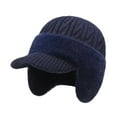 thumbnail image 2 of Gorro de invierno para hombre con orejeras, cálido y transpirable, ideal para senderismo y deportes. Azul, 2 of 9