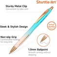 thumbnail image 4 of Shuttle Art Fancy Pens Gift Set, 12 Pack Colored Retractable Black Ink Ballpoint Pens, Cute Pens 1.0mm Medium Point Waterproof Elegant Gift Set for Writing Journaling Note Taking, 4 of 8