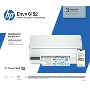 HP Envy 6152 Wireless All-in-One Color Photo Inkjet Printer, Scanner, Copier, 3mos Free Instant Ink