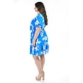 thumbnail image 2 of Vestido escote moño Roman Fashion Tallas Extras 4329 Azul flores 40, 2 of 7