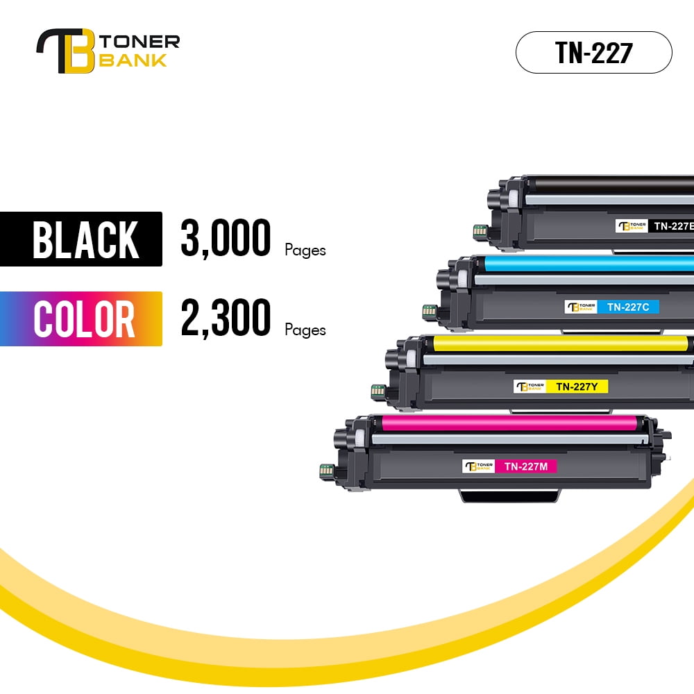 Pack De 4 Toners TN247/TN243CMYK Compatibles Brother - Noir, Cyan, Magenta, Jaune - Pour DCP-L3550CDW, MFC-L3750CDW, Etc.