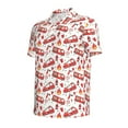 thumbnail image 2 of Xecao Fire Truck for Mens' Casual Short Sleeve Button-Down Polo Shirts for a Classic Golf Look, 2 of 9