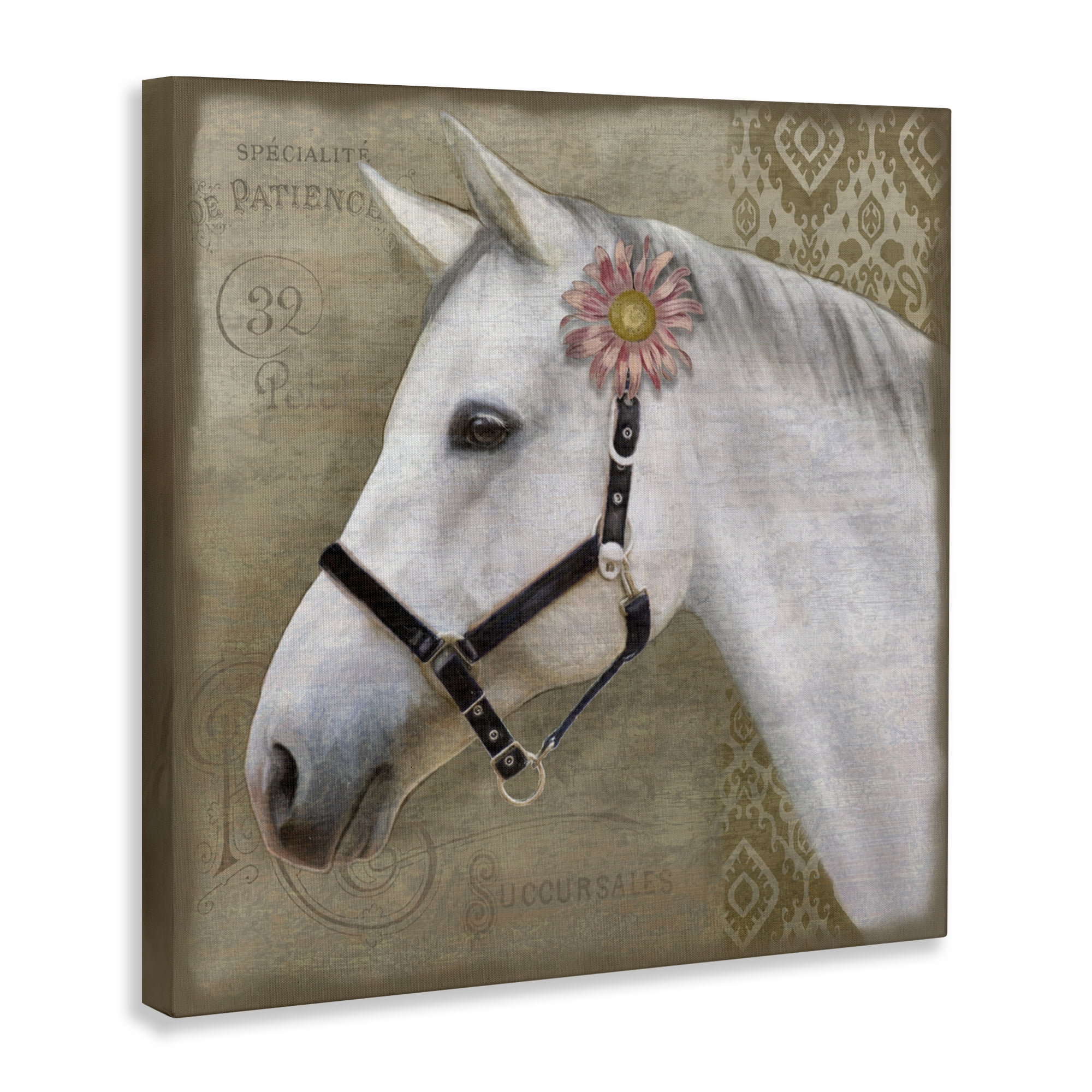 Stupell Industries Boho Barnyard Horse Canvas Wall Art, design by Suzanne Nicoll
