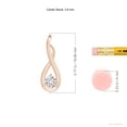 thumbnail image 4 of ANGARA Natural Infinity Twist Diamond Pendant in 14K Rose Gold for Women (Size-3.8mm| Color-H| Clarity-SI2) | April Birthstone, Anniversary, Jewelry Gift for Women | Natural Diamond Necklace, 4 of 9