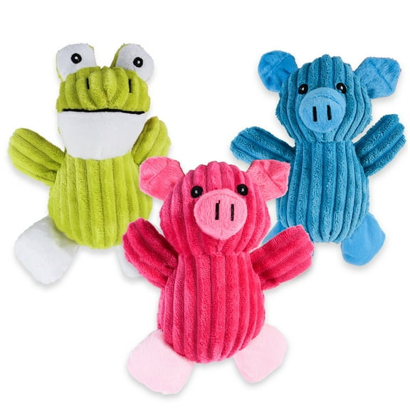 Walbest Latest Squeaky Plush Dog Toys Pack for Puppy, Durable Stuffed Animal Plush Chew Toys with Squeakers, Cute Soft Dog Toys for Teeth Cleaning, for Small Medium Large Dogs, 1pc