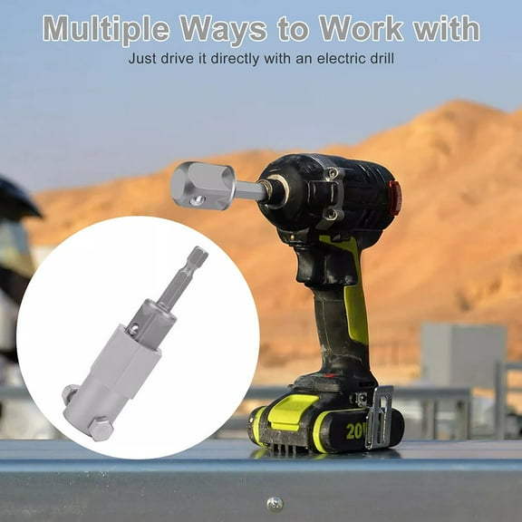 Stainless Steel Top Wind Trailer Crank Handle Cordless Drill Adapter Kit Fangkenuo