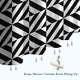 thumbnail image 6 of Black White Triangle Checkered Pattern Shower Curtain 84"x72" ,Bathroom Decorative Shower Curtains Set with 12 Hooks,Modern Waterproof Washable Shower Curtain, 6 of 6