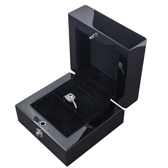 Odear Wooden Jewelry Box Jewelry Organizer for Ring Pendant Earring Black