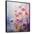 thumbnail image 2 of Designart "Purple Coral Herbs love expression II" Floral Floater Framed Canvas Wall Art, 2 of 7