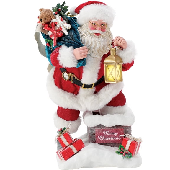 Department 56 Possible Dreams Hurry Down Chimney Limited Edition Santa Figurine