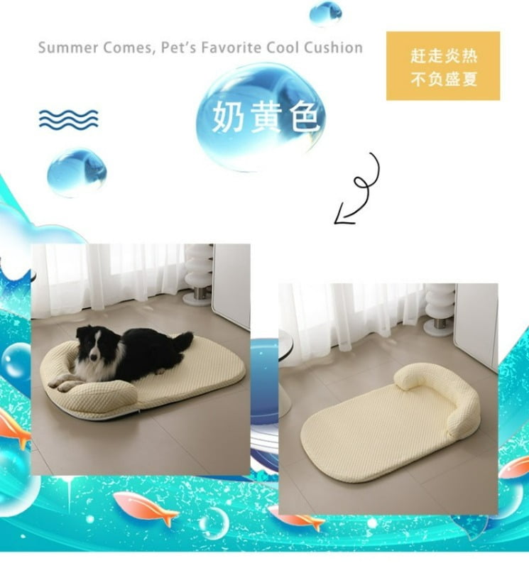 Pet Ice Cooling Mat Breathable Gel Self-Cooling Pad Washable Waterproof Dog Cat Bed for Small Medium Large Summer Cooling