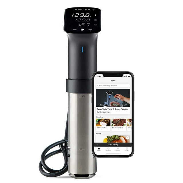 Anova Culinary Cuiseur de Précision sous Vide Pro, 1200 Watts, Noir et Argent