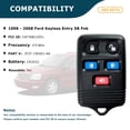 thumbnail image 3 of AKS KEYS New Replacement for Ford 1998 - 2008 Keyless Remote 5B FCC# CWTWB1U551 (2 Pack), 3 of 7