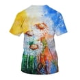 thumbnail image 2 of Graphic Print Tees T Shirt Short Sleeve Floral Tee Shirt Tops Unisex Flowers Tshirt Birds T-shirts Crewneck for Men Women Teens, 2 of 3