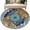 Blue, variant on Yellow Leopard Round Rug 5ft Washable Circle Kitchen Rugs Non Slip Vintage Blue Ethnic Geometric Wild Animals Large Area Rug Indoor Carpet for Bedroom Living Room Home Office Dining Room Nursery