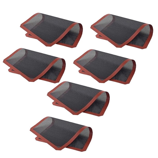 6 Piezas Bandeja de Silicona para Hornear, Almohadilla de Perforada para Revestimiento de Horno Antiadherente, Tapete para Galletas de Pan Horneado, Disponible A Doble Cara